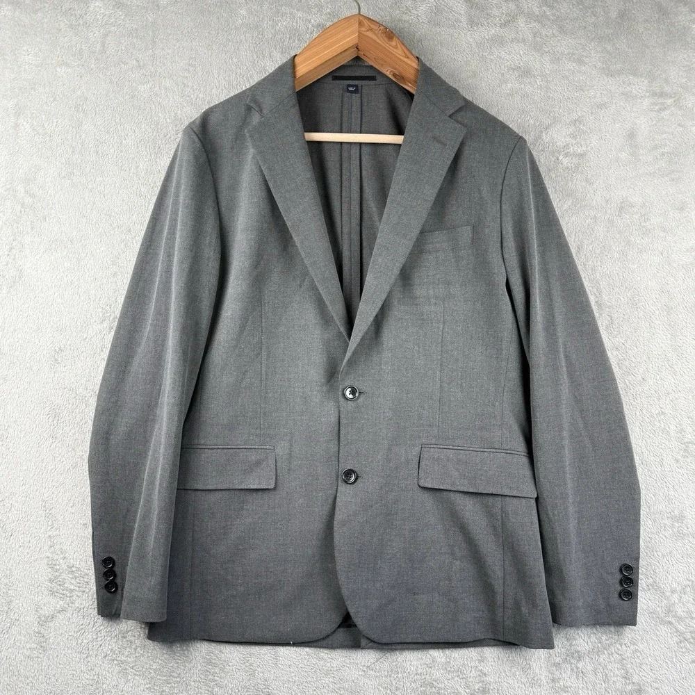J.Crew Thompson Blazer Mens 40R Gray‎ Viscose Blend Sport Coat Jacket Stretch